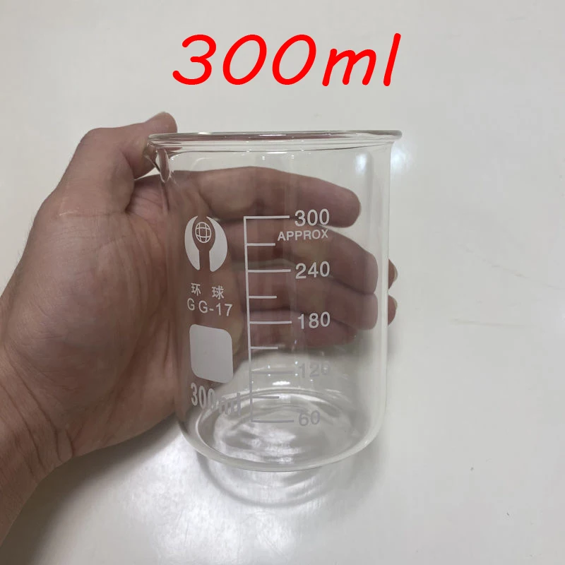 

Borosilicate Glass Beaker with Scale,Chemical Equipment,300/400/500/600/800/1000ml Transparent and High Temperature Resistant