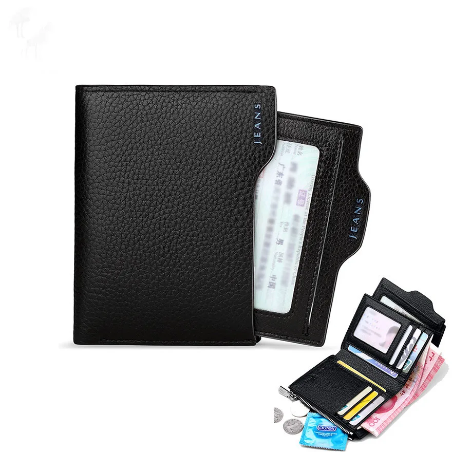 Роскошный брендовый кошелек из натуральной кожи мужской со съемными отделениями