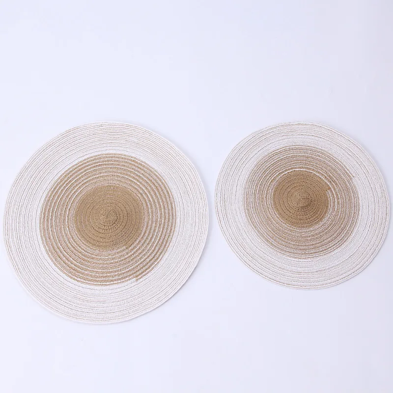Скандинавские круглые тканые столовые приборы из хлопчатобумажной пряжи