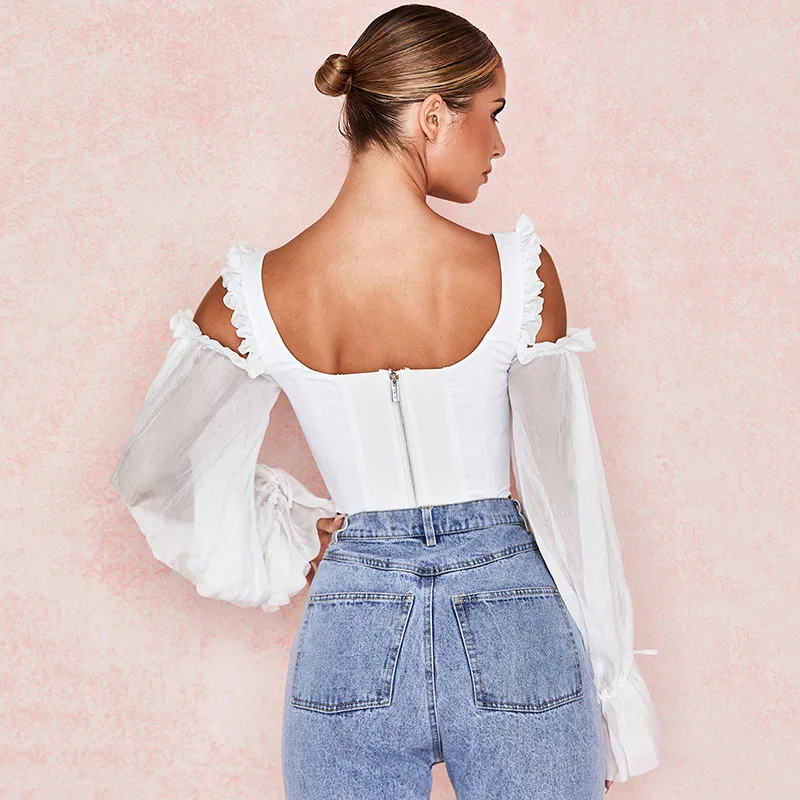 2019 осеннее женское платье с открытыми плечами топы повседневные блузки женская