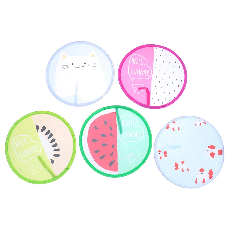 Высокое качество полиэстер мультфильм мини круглый диск портативный вентилятор