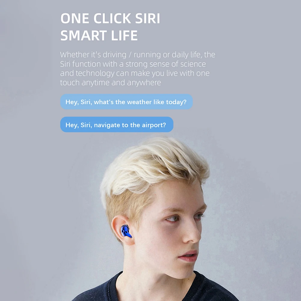 

S6 Plus Earphones Wireless Bluetooth-compatible Enjoyable TWS Mini Earbuds Outdoor Earphone Ornament for iOS Android Windows