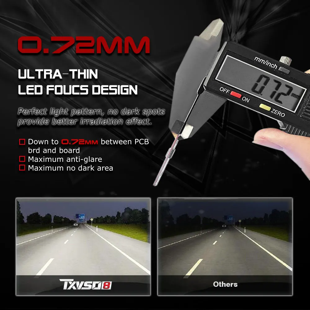 TXVSO8 2022 универсальные светодиодные лампы H4 6000K 12 В Автомобильные фары 110 Вт мини 9003