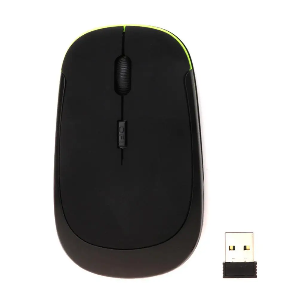 

3500 black Ultra-thin 2.4g Wireless Mouse Portable 1600dpi 3 Keys Photoelectric Computer Gamer Mice without Battery