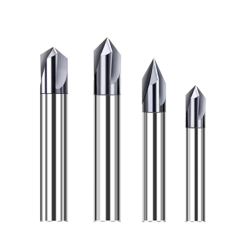 Chamfer Milling Cutter Carbide Corner Countersink Chamfering End Mill Deburring Edges V Grove Router 60 90 120 Degree 2 3 Flutes images - 6