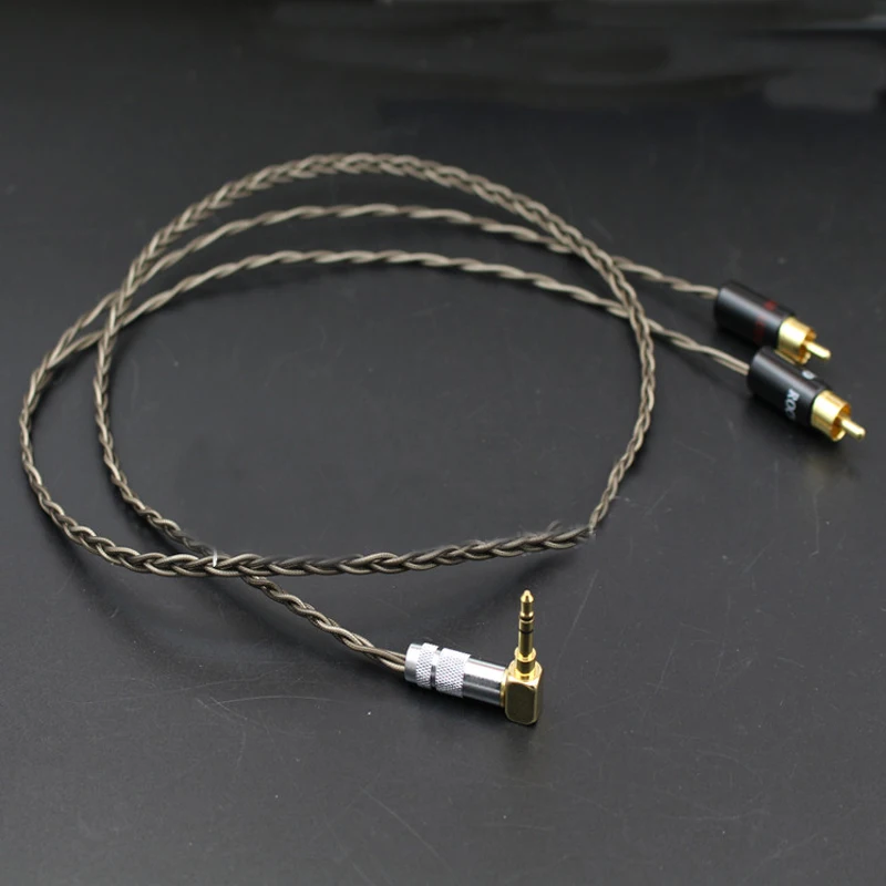 Позолоченный Hi-Fi аудиокабель 90 градусов от 3 5 мм до 2 разъемов RCA Nordost Odin