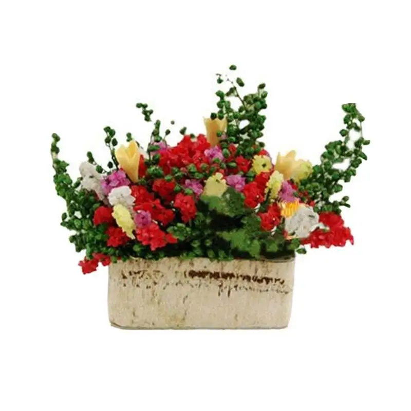 

1/12 Dollhouse Miniature Accessories Simulation Mini Plant Flower Potted Model Toys For Doll House Decoration Handmade Flowerpot