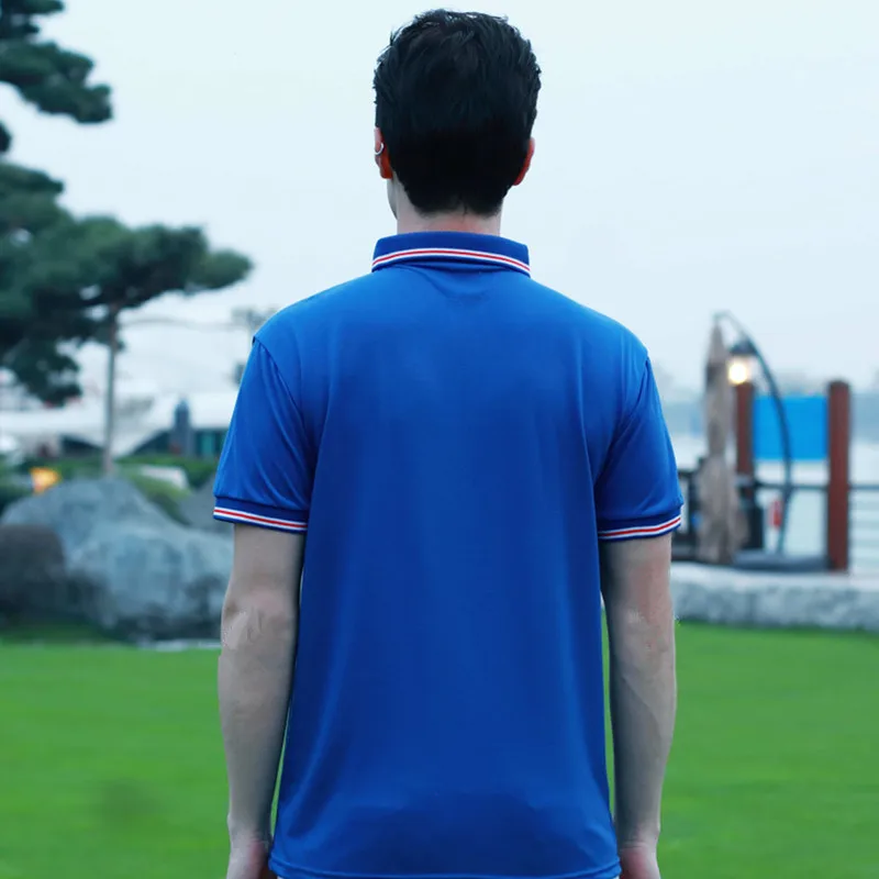 Рубашка поло мужская классическая свободная однотонная воздухопроницаемая