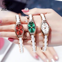 jsdun vogue oval small dial watches for women elegant rhinestone bracelet watch ladies diamond dress quartz wrist watch relogio