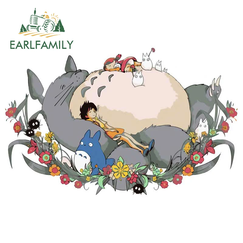 EARLFAMILY 13 см x 8 2 для Тоторо автомобильные наклейки солнцезащитные аниме креативный