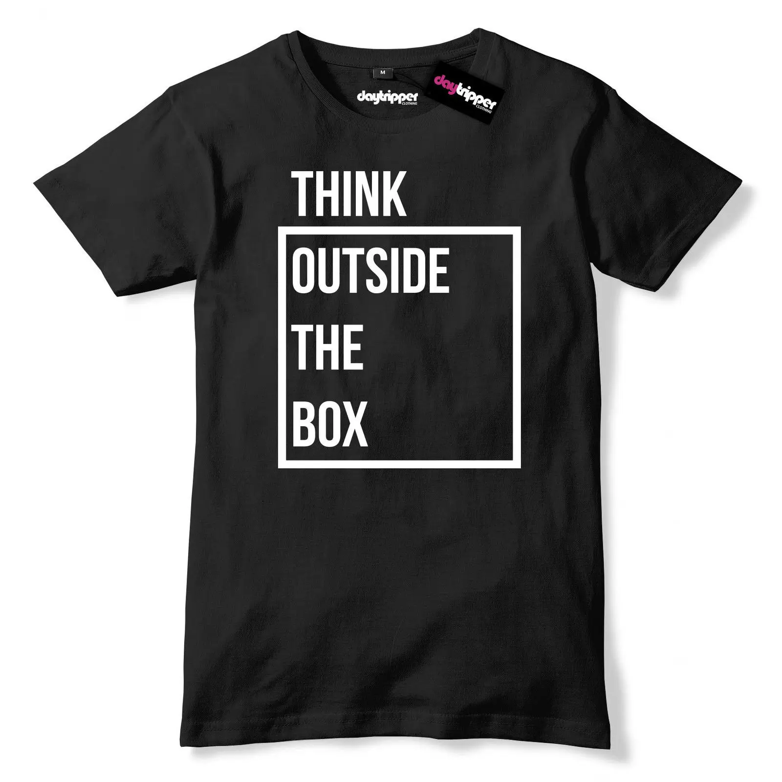 Think Outside The Box Мужская футболка премиум класса с забавным лозунгом крутая