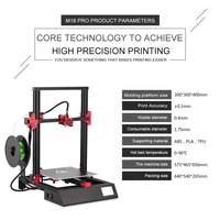 EZT3D High Precision 3D Printer M18pro Metal Frame Design Auto Self Leveling Easy-Build Dual Z Axis High Speed 300 300 400mm
