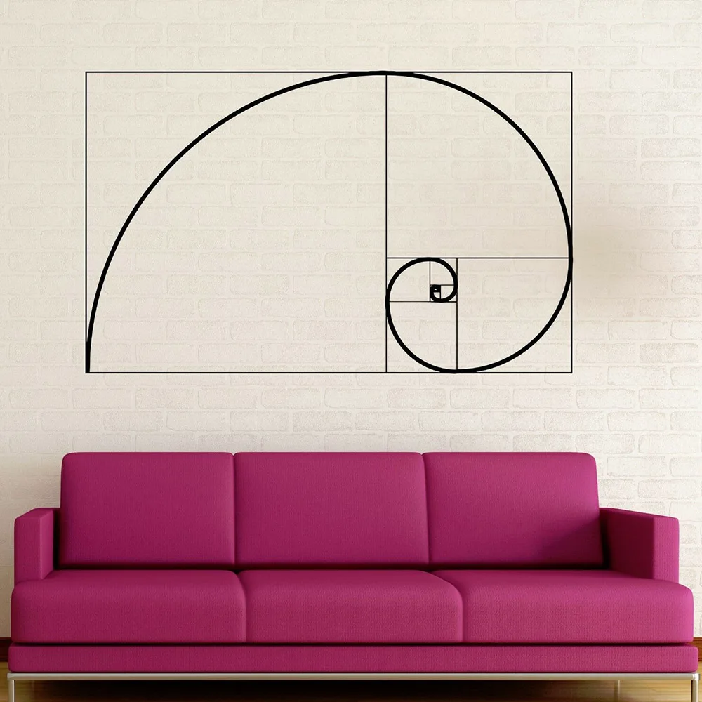 

Golden Ratio Wall Decal Geometry Math School Vinyl Wall Stickers Classroom Decoration Wall Decals Living Room Home Decor C841