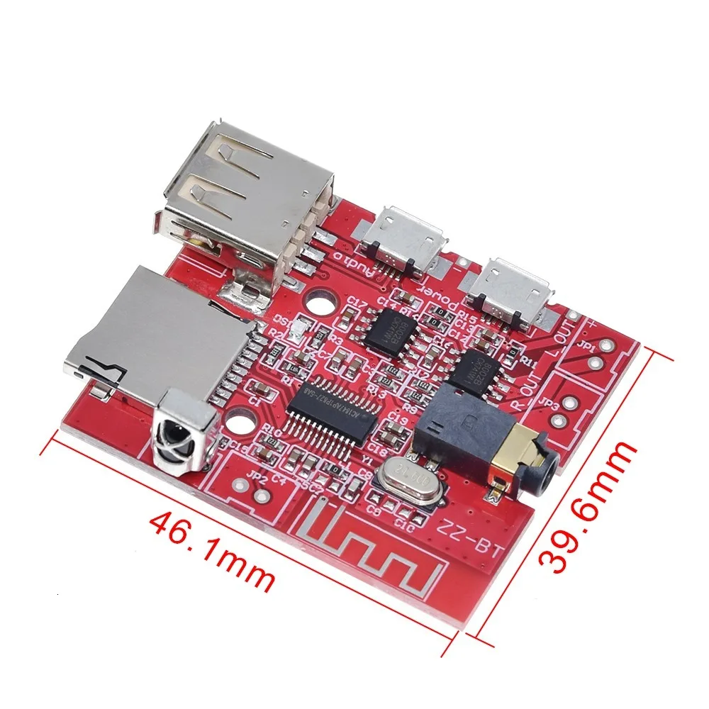 3 Вт Автомобильный Bluetooth 4,1 MP3 WAV декодирующая плата усилитель динамика аудио модуль приемника Поддержка USB/TF/U-DISK/IR пульт дистанционного управления красный