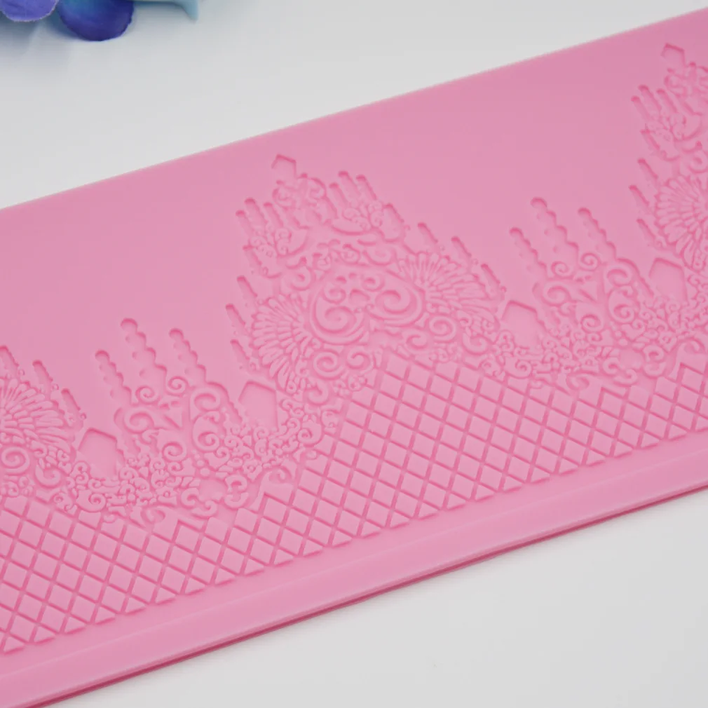 Новый большой размер Корона кружева коврик силиконовая форма для кексиков формы