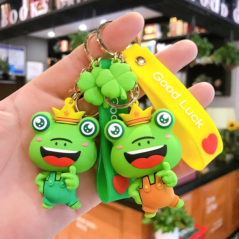 

Cartoon Frog Keychains Web Celebrity Lovely Men Women Bag Pendant Keyrings Creative Couples Gift Activity Key Chain Wholesale