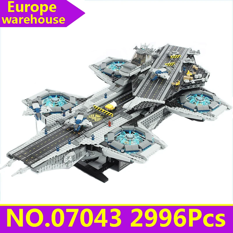 07043 Lepinblocks Звездные войны 07043 Мстители щит Helicarrier деревня эвоков Набор строительных блоков игрушки для детей подарок король кирпичи - Цвет: 07043
