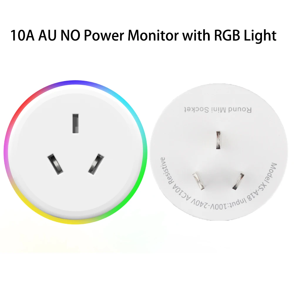 10A AU With LED В WiFi умная розетка, Беспроводная розетка, умная жизнь/приложение Tuya, дистанционное управление, работа с Alexa Google Home, не требуется концентратор - Цвет: 10A AU With LED