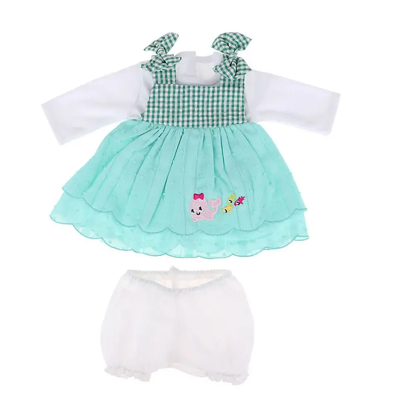

22inch Infant Baby Dolls Long Sleeves Tops Dress Skirt Shorts Newborn Doll American Girl Doll Clothes Doll Clothes Baby Born