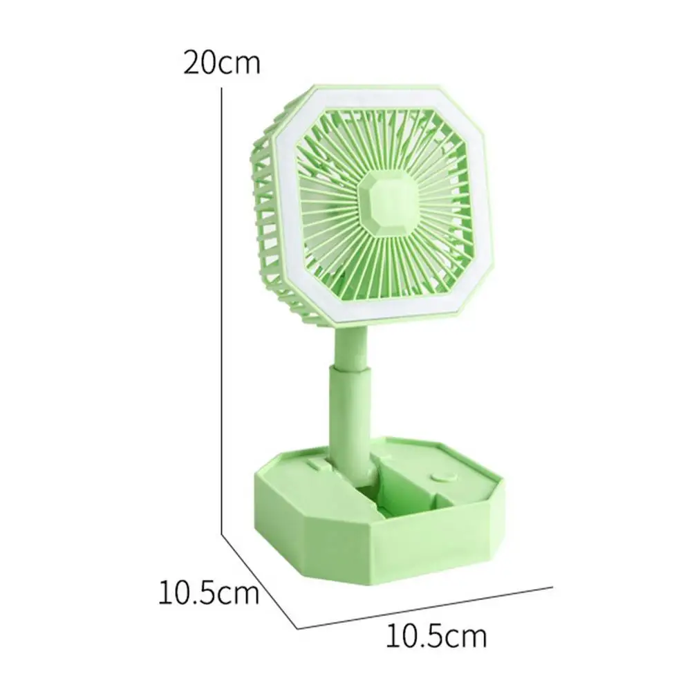 

2 In 1 USB Handheld Folding Mini Fan Night Light Foldable Cooling Fan Desktop Fan Table Lamp Fan Reading Light