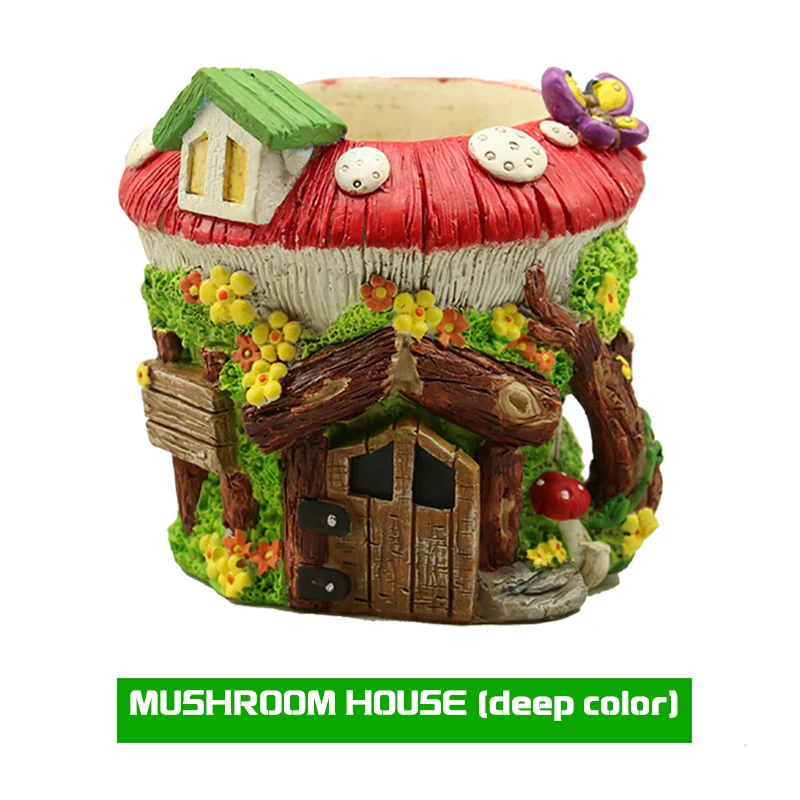 mushroom deep Креативные грибы цветы горшок семена бонсай Орхидея кактус Смола мох папоротник цветочный ананас плантатор Cachepot микро пейзаж - Цвет: mushroom deep