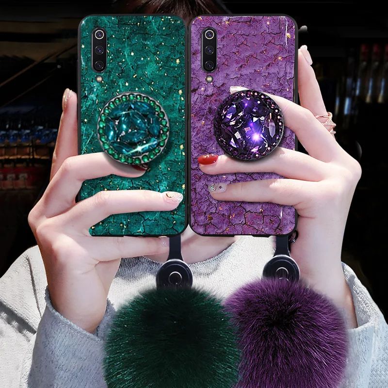 Роскошный эпоксидный Золотой фольга драгоценный камень зеленый чехол для