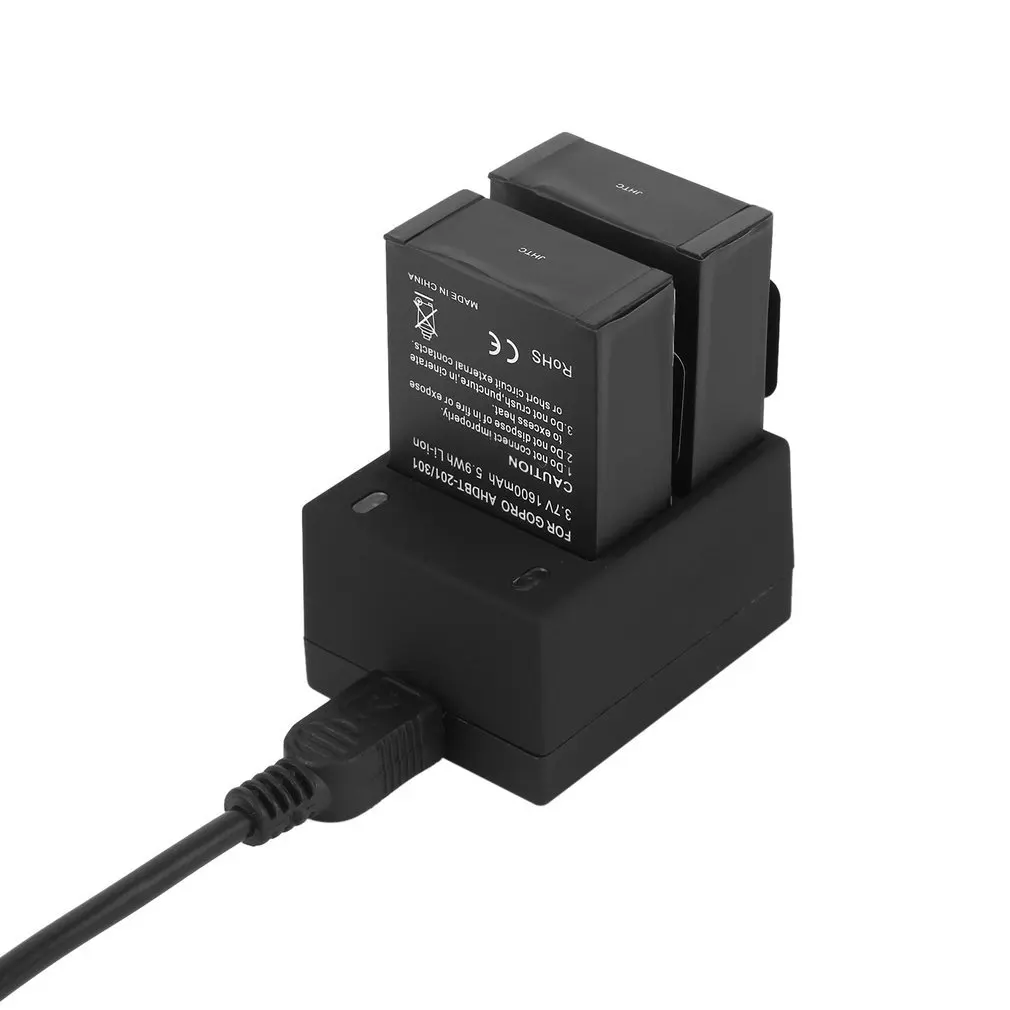 2 шт. Камера Батарея 3 7 V + USB Dual Зарядное устройство для экшн-камеры Gopro Hero 3/3