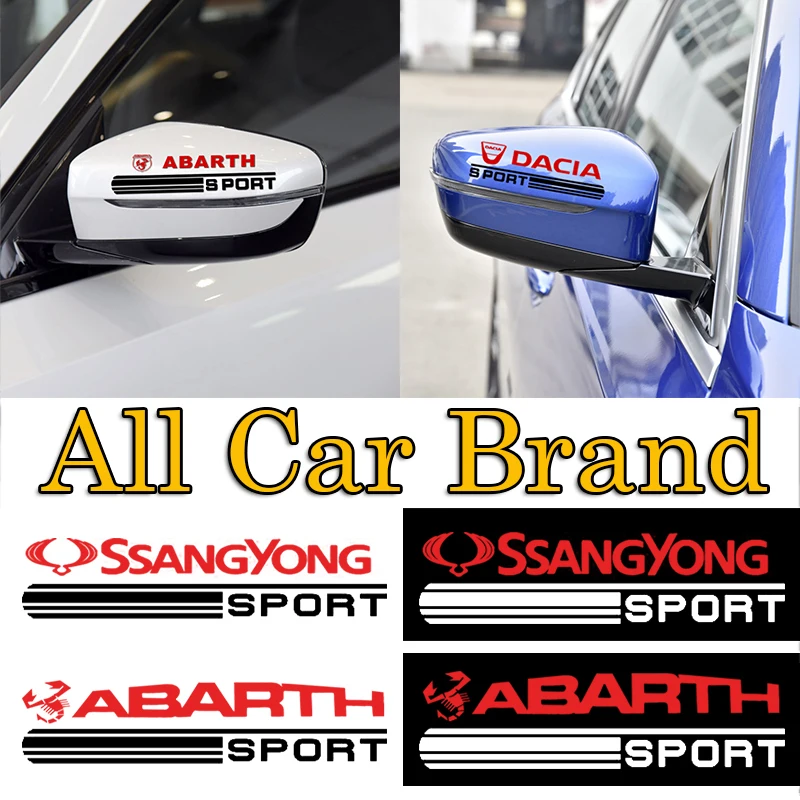 

2pcs Car Rearview Mirror Stickers Car Sticker Auto Decal for Citroens C1 C3 C4 C5 C6 C-ELYSEE Picasso Cross Cactus C4L DS3 DS5