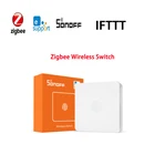Интеллектуальный выключатель света SONOFF SNZB-01 Zigbee Беспроводной Мини выключатель низкого Батарея уведомление о ewelink приложение работает с IFTTT для умного дома автоматизации