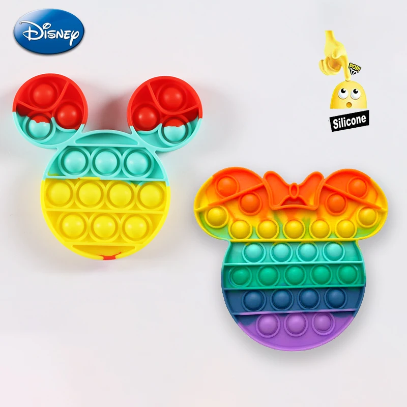 

Disney Mickey Mouse Sensory Pop Fidget Toys Antistress Anti Stress Relief Anxiety Kawaii Minnie Toys for Men Women Children Gift
