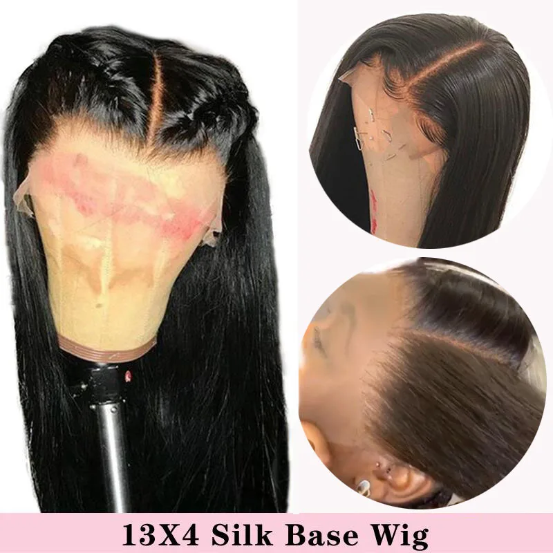 4*4 шелковая основа кружева передние человеческие волосы парики для черных женщин