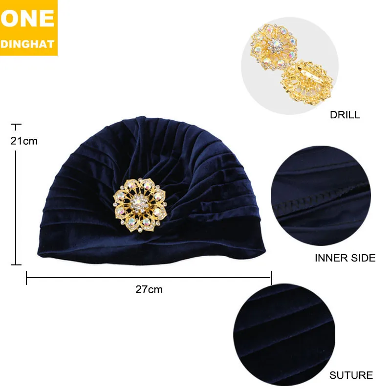 Скоростная продажа мягкая бархатная брошь из Южной Кореи в форме шапки Индии