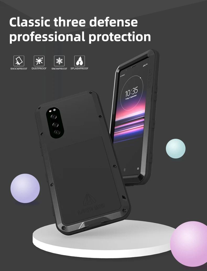 Мощный ударопрочный чехол LOVE MEI для телефона Sony Xperia 5 Xperia5 прочный силиконовый