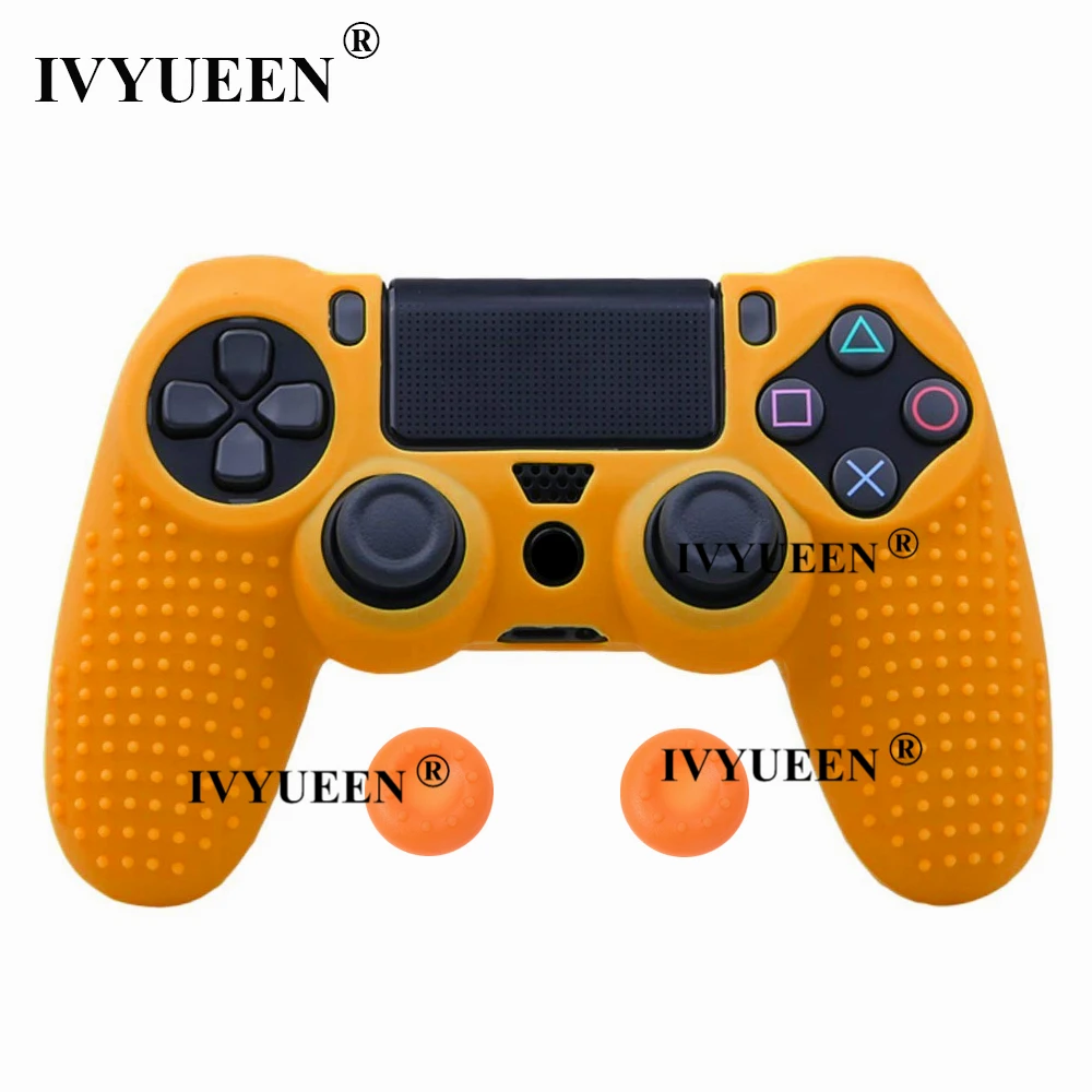IVYUEEN силиконовый чехол с шипами для sony playstation 4 PS4 Pro тонкий контроллер защитный чехол для джойстика с 2 захватами для большого пальца