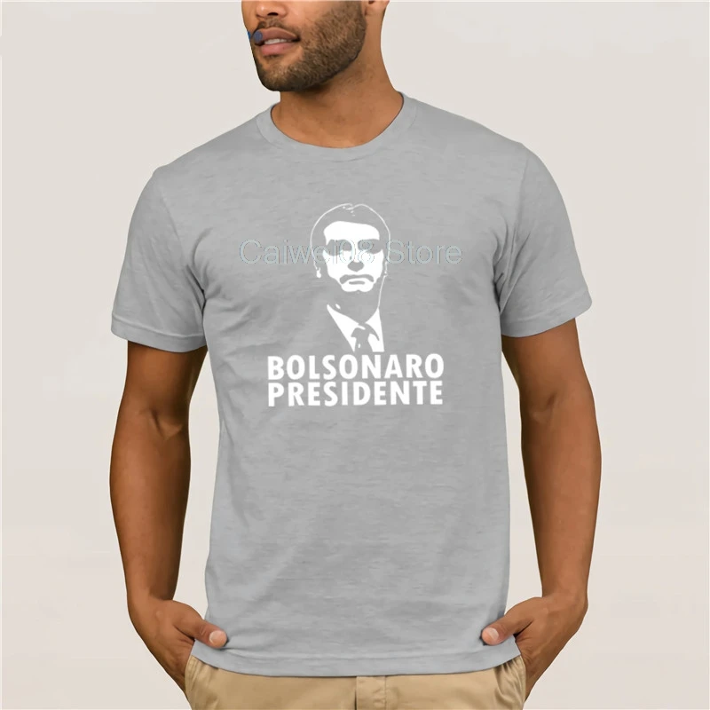 Индивидуальная футболка Bolsonaro Presidente Jair Мужская Черная хлопковая джинсовая