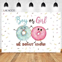 laeacco baby shower photography backdrops cartoon donuts newborn twin poster portrait customized photo backgrounds photozone