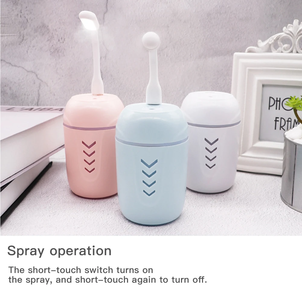 Портативный ультразвуковой увлажнитель воздуха USB с светодиодный ночной