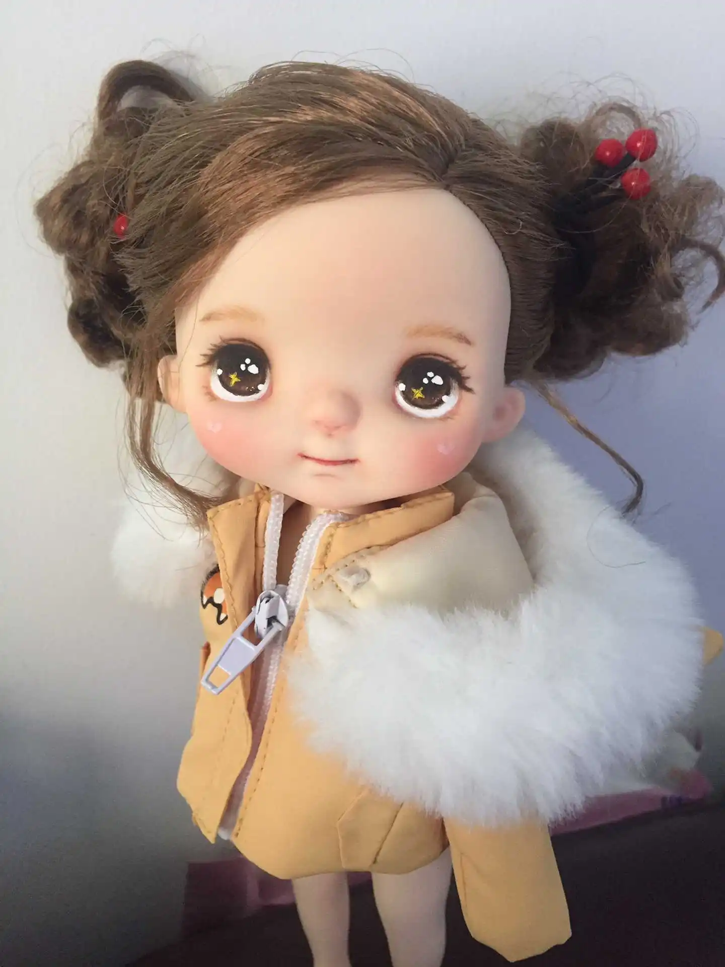 Nude doll make up 20 Индивидуальные лица для кукол holal, 16 см куклы как holal куклы, волосы можно выбрать - Цвет: Nude doll make up 20