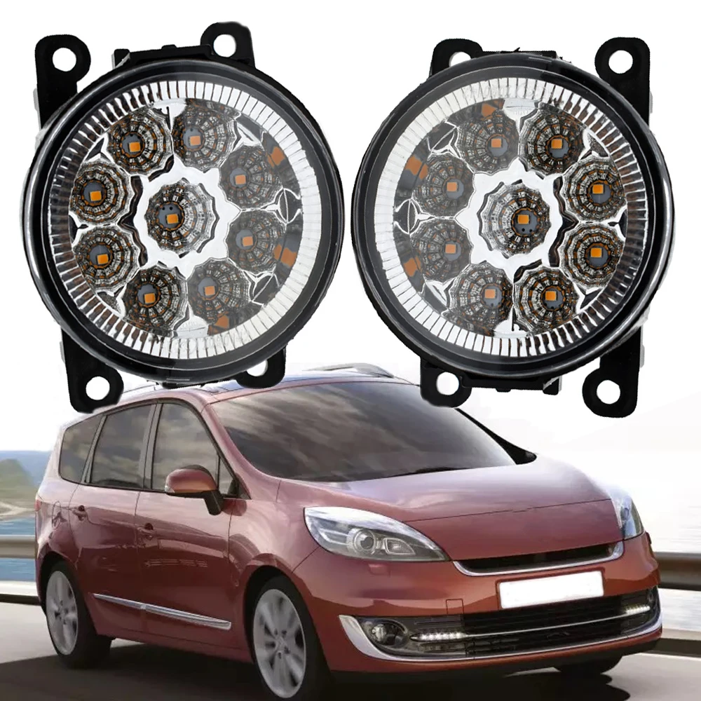 2 шт. автомобиля светодиодный туман светильник сборки для Renault Scenic / Kadjar 2015 2016 2017