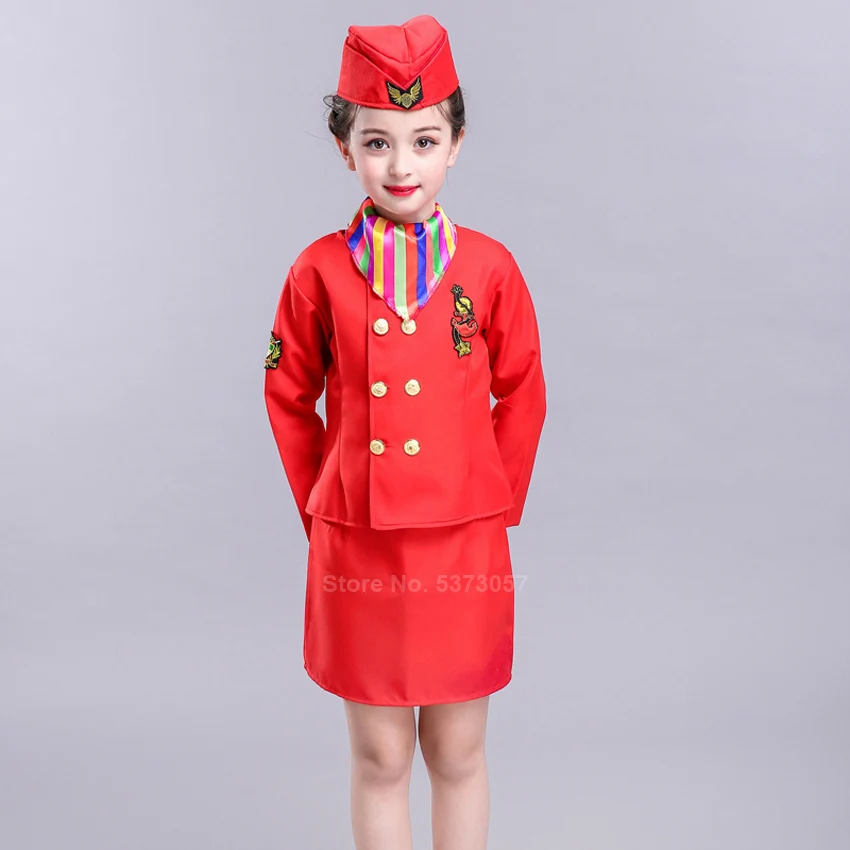 Костюмы на Хэллоуин для детей девочек подростков самолетов официанток стюардесс