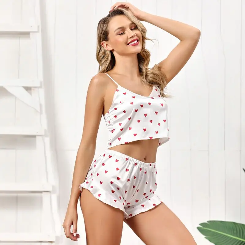 Пикантное нижнее белье пижамы для женщин одежда сна костюм из 2 предметов с