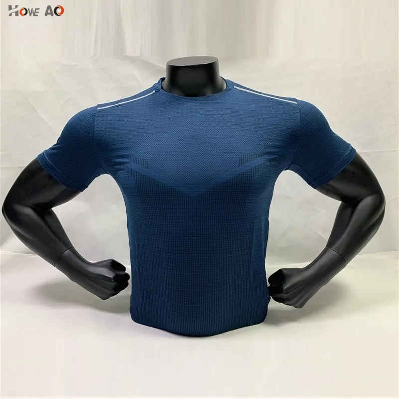 

HOWE AO summer new men Short sleeve t shirt Fitness bodybuilding shirts male Brand tee tops Fashion casual clothes