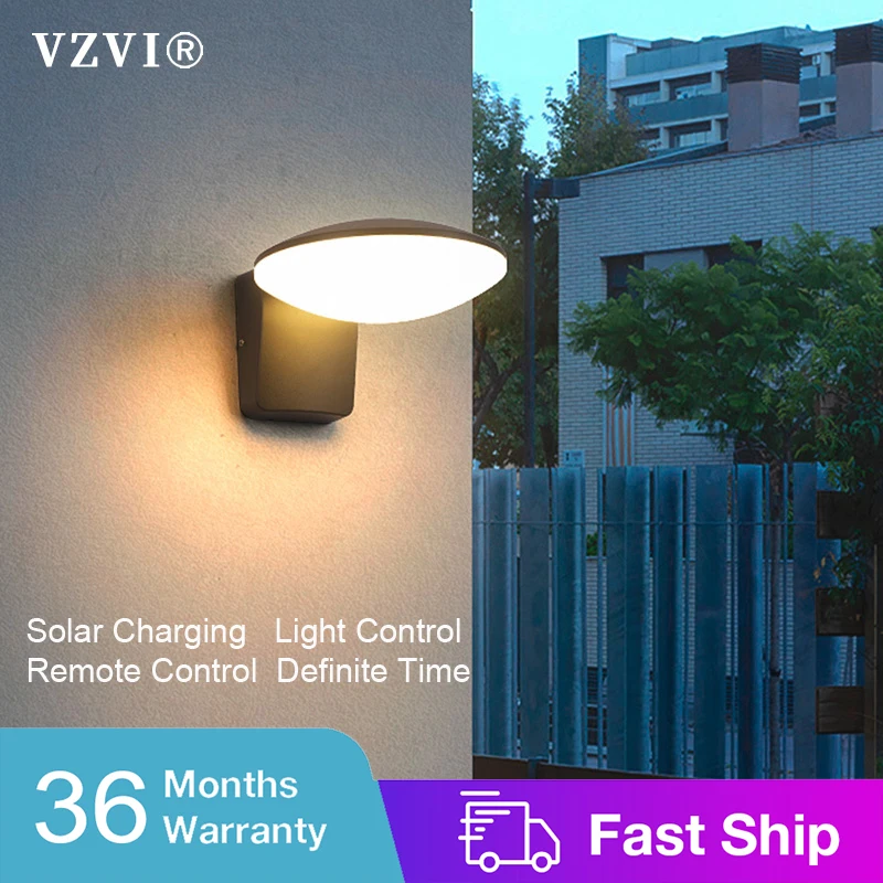 Современный светодиодный настенный светильник на солнечной батарее уличные
