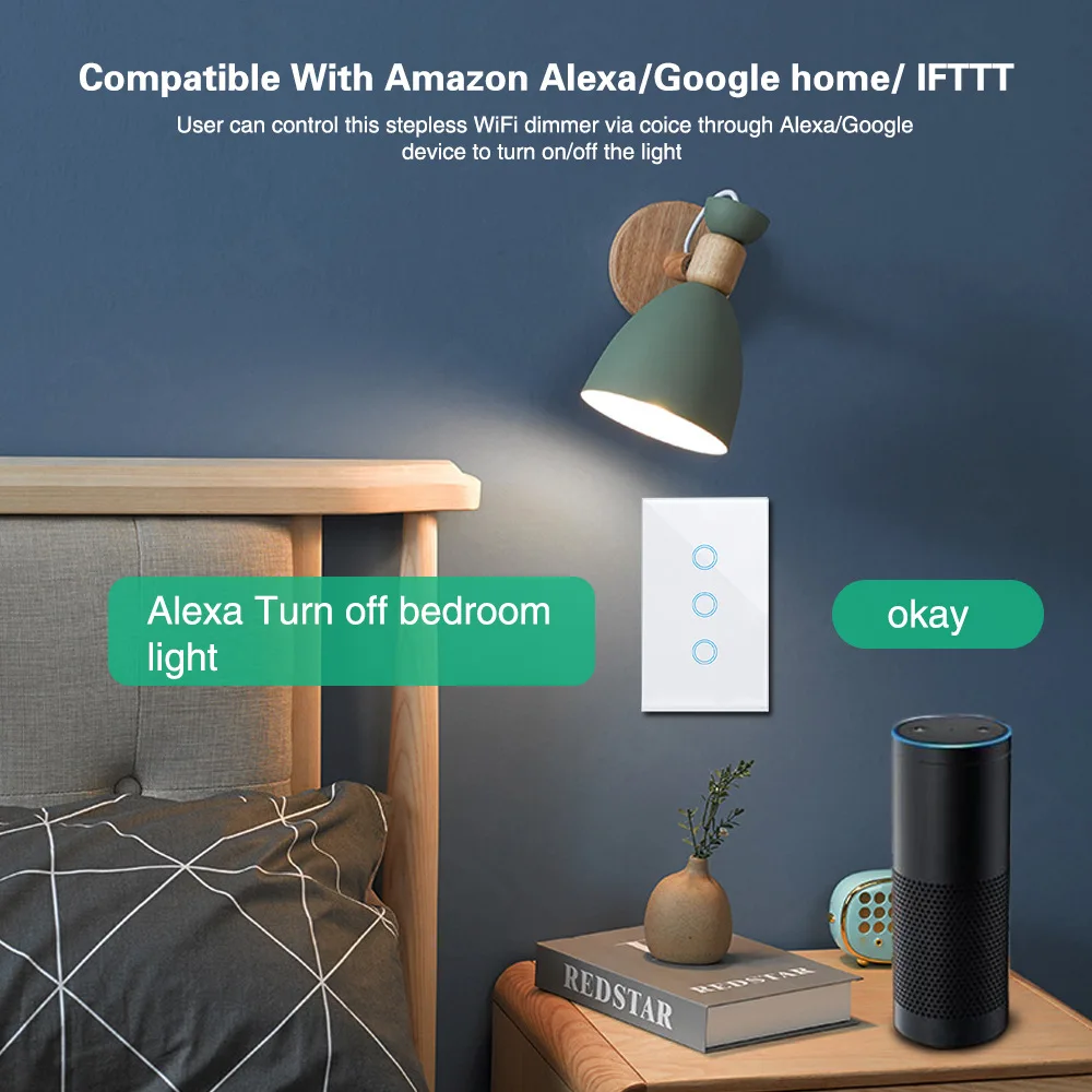 Настенный сенсорный выключатель с Wi Fi дистанционное управление 1 2 3 4 клавиши