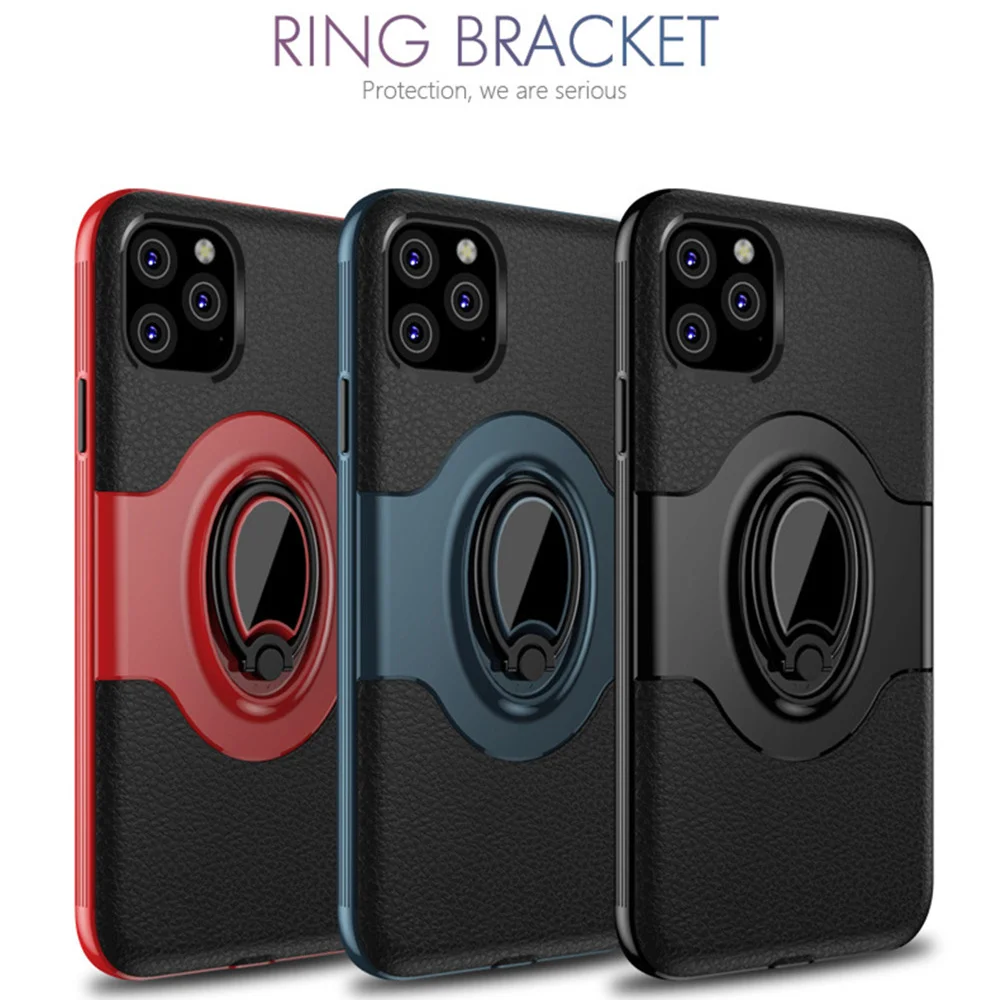 Защитный чехол для iPhone XI XIR XIMAX 2019 7 8 6 6S 5 5S SE X XS MAX XR магнитный кольцевой держатель |
