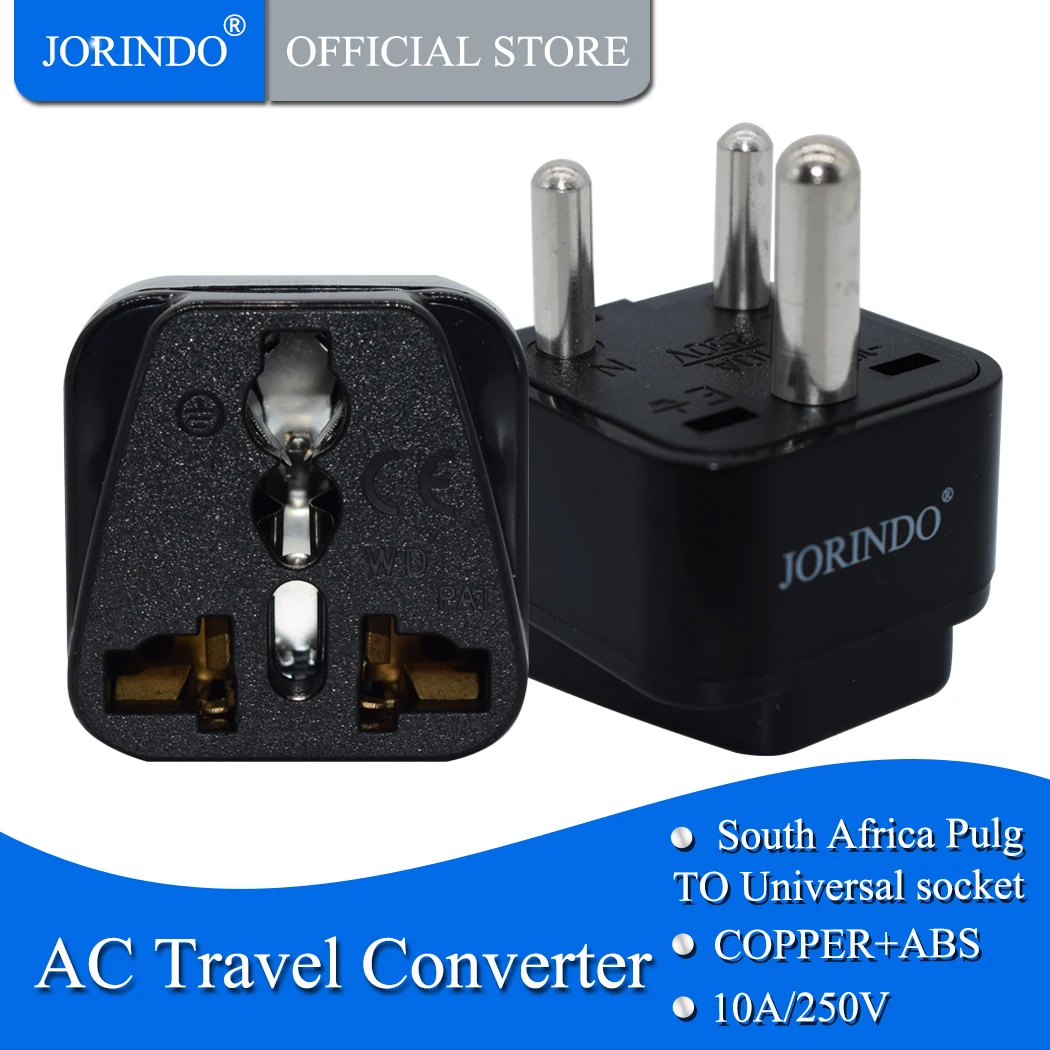 Розетка-адаптер переменного тока JORINDO S. Преобразователь для Южной Африки AU UK US EU To