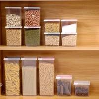 food storage container plastic nuts dried fruit snacks sealing cans seasoning jars clear box noodle grain cereals storage tanks
