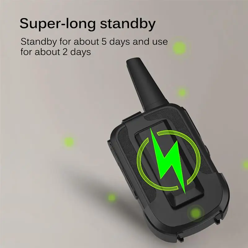 2 шт. портативная рация с usb зарядкой для детей взрослых кемпинга улицы черная