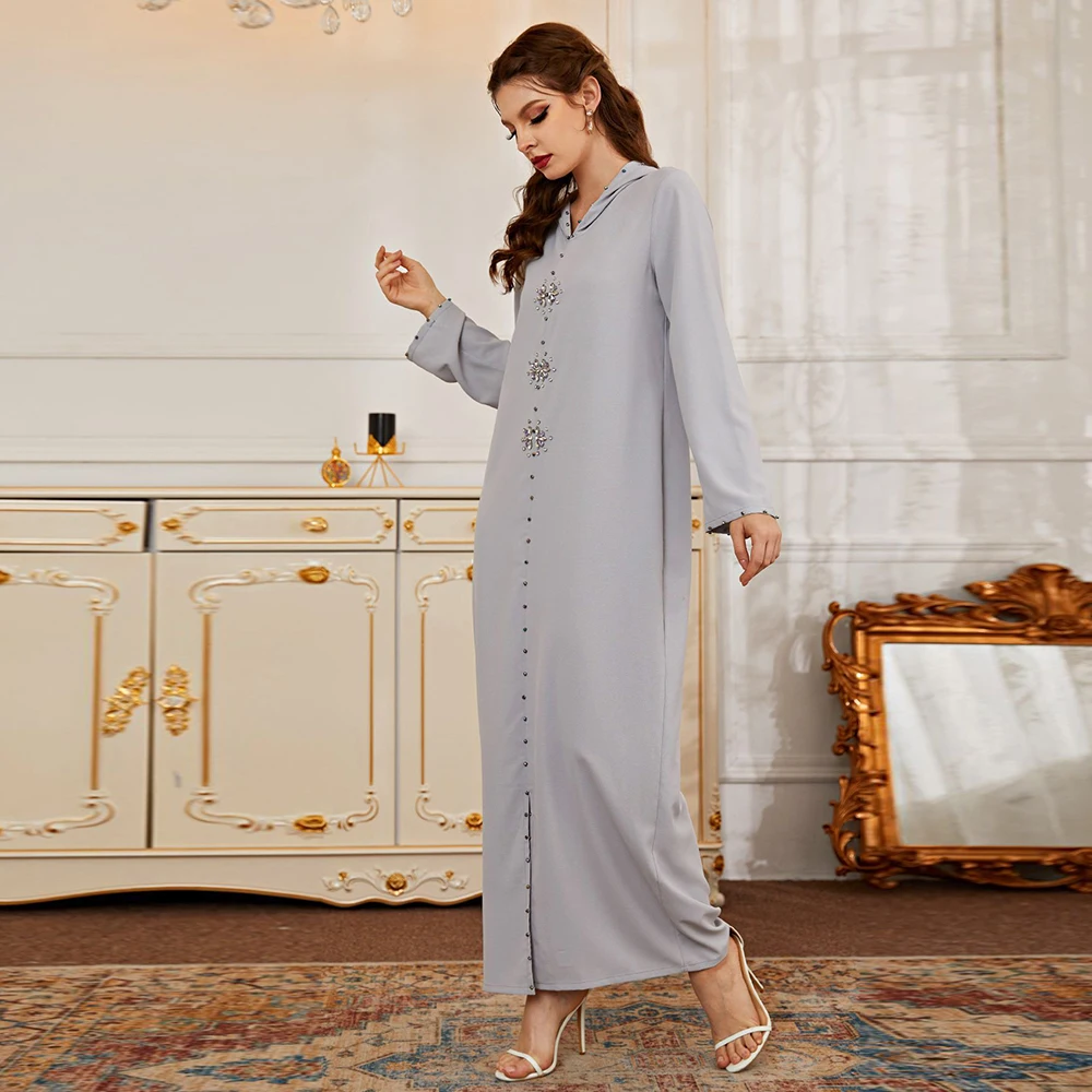 

Ramadan Eid Abaya Dubai Turkey Robe Longue Djellaba Femme Hijab Muslim Long Dress Abayas Arabic Dresses For Women Islam Kaftan