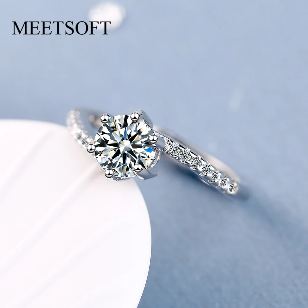 

Женское Открытое кольцо MEETSOFT из серебра 925 пробы с фианитом